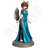 Glower Vault Anthro Wolf Lady 3D Printed Resin Figure